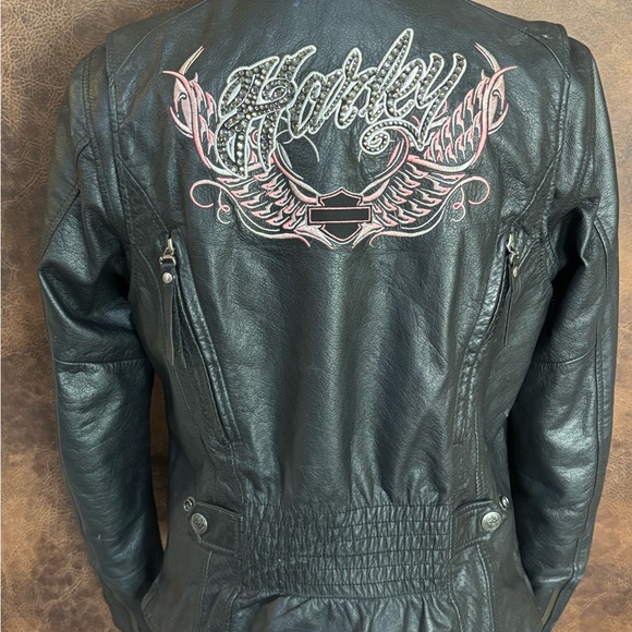 Harley Davidson, black leather jacket - Picture 4 of 7